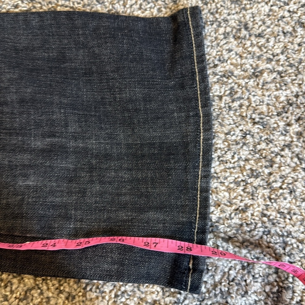 7 For All Mankind Black Bootcut A Pocket Y2K White Stitch Whiskered 32 - Picture 3 of 10